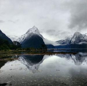 Mitre Peak blanketed in snow after year's first major snowfall  